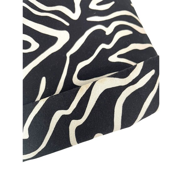 Cropped Zebra Print Silk Wool Zip Front Blazer Jacket Talbots 6 - Picture 10 of 16